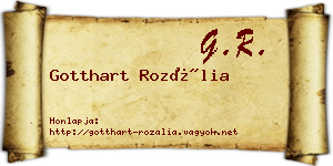 Gotthart Rozália névjegykártya