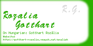rozalia gotthart business card