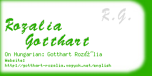 rozalia gotthart business card
